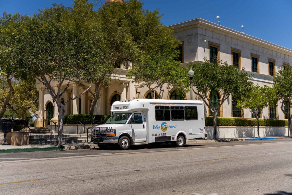 Valley Express bus on the streest